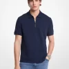 Tricou polo din bumbac cu fermoar Tricou polo din bumbac cu fermoar