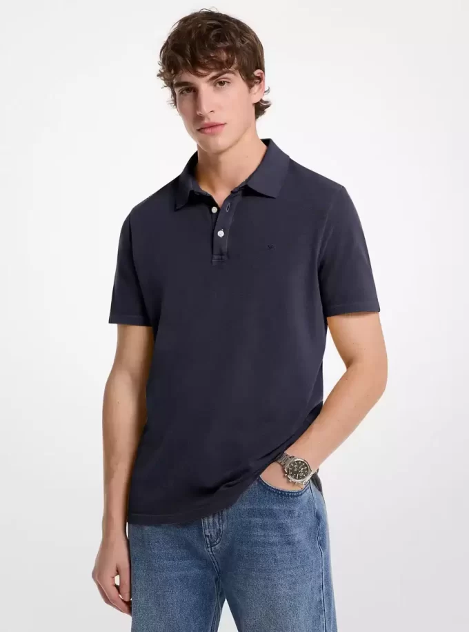 Tricou polo din bumbac piqué
