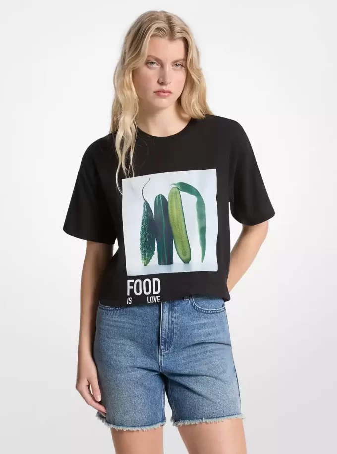 Tricou Watch Hunger Stop din amestec de bumbac și in Tricou Watch Hunger Stop din amestec de bumbac și in