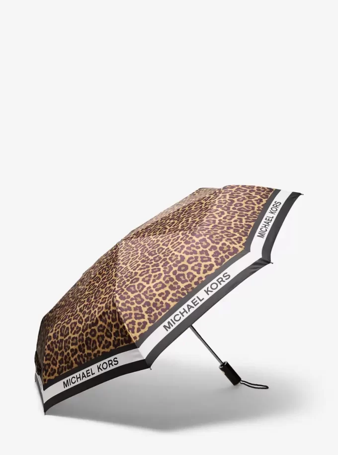 Umbrelă cu imprimeu de leopard Umbrelă cu imprimeu de leopard