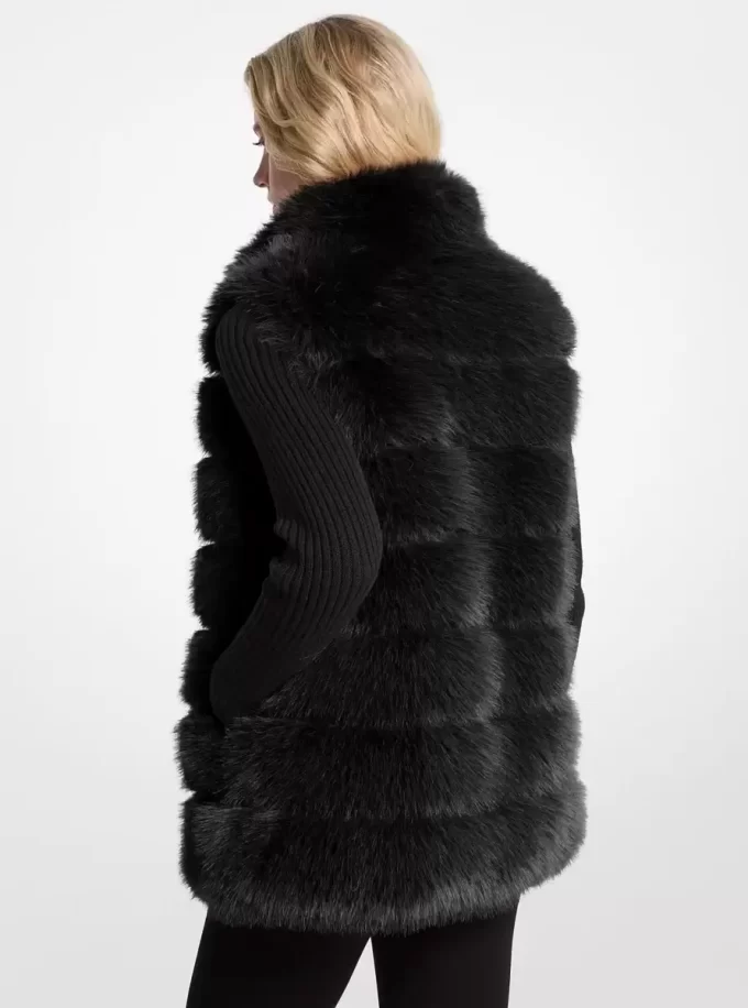 Vestă matlasată din blană artificială